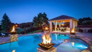 Custom Outdoor Kitchen and Cabana by Creekstone Outdoor Living in Houston Texas