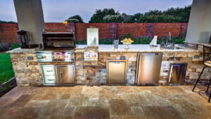 Custom Outdoor Kitchen and Cabana - Appliances View by Creekstone Outdoor Living in Houston Texas