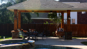 An Attached Cedar Patio in Houston