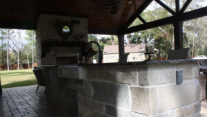 Stone Work counter with custom Stainless steel Drawers and 3cm custom cut granite