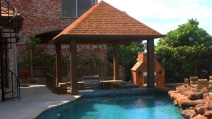 Poolside Full Outdoor Kitchen and Cabana