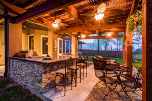 The Crescent Oaks - Custom Outdoor Pergola and custom Kitchen with Granite Countertop in Spring, Texas
