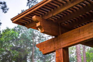The Crescent Oaks - Custom Outdoor Pergola with Cedar Beams and Lighting in Houston, Texas